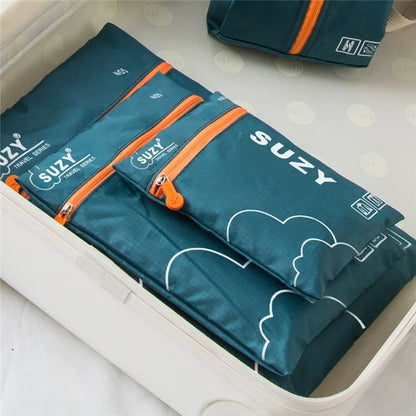 SUZY CG452 Travel Organizer Bag 7-Piece Set Clothes Storage Organizer Bag