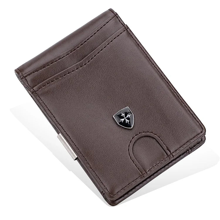 BAELLERRY K9313-K9314 Leather RFID Blocking Card Bag Card Storage Case Coin Purse