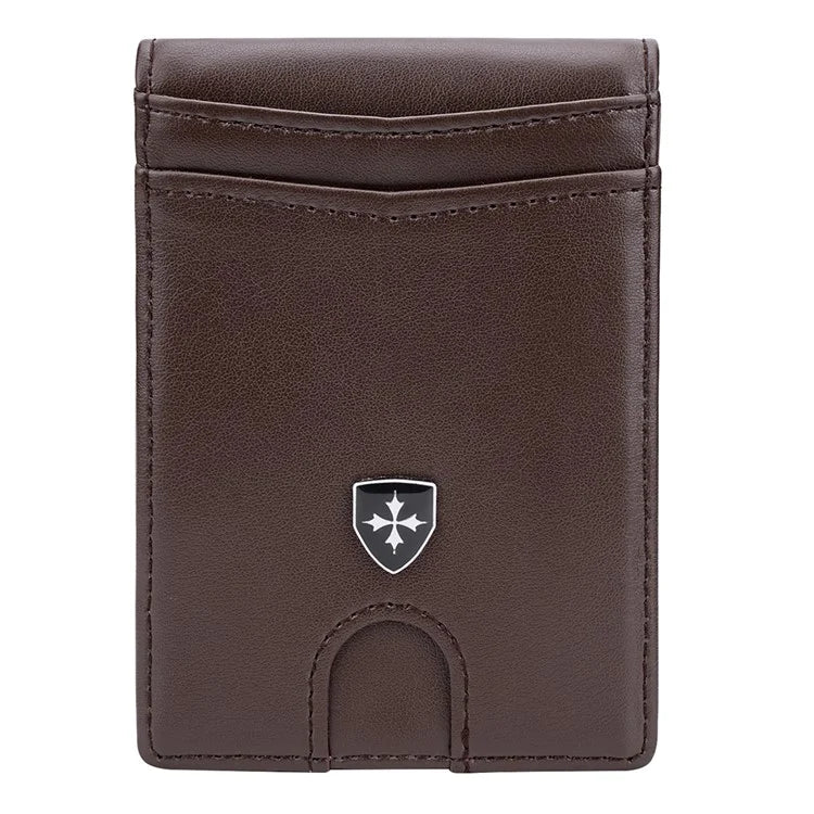 BAELLERRY K9313-K9314 Leather RFID Blocking Card Bag Card Storage Case Coin Purse
