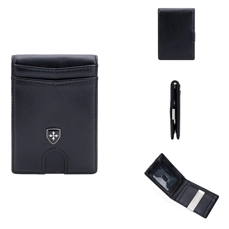BAELLERRY K9313-K9314 Leather RFID Blocking Card Bag Card Storage Case Coin Purse