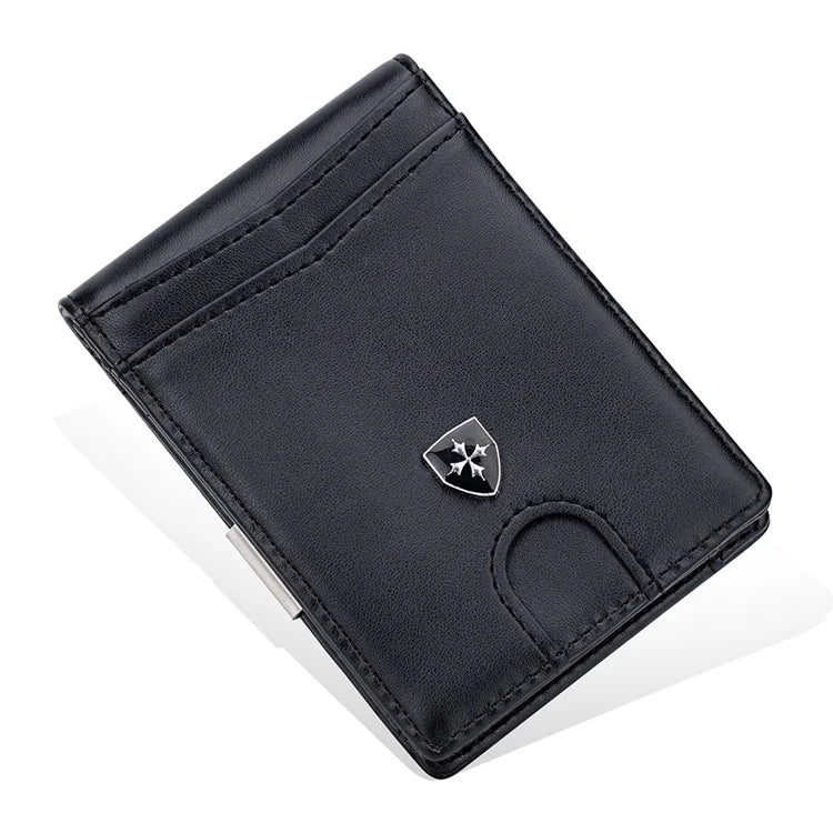 BAELLERRY K9313-K9314 Leather RFID Blocking Card Bag Card Storage Case Coin Purse
