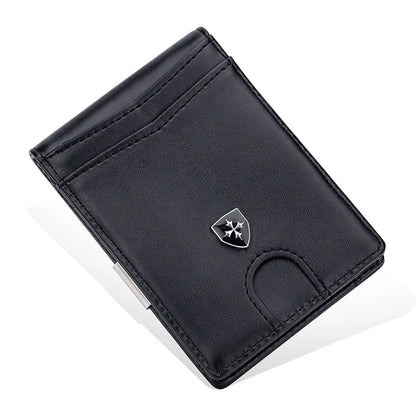 BAELLERRY K9313-K9314 Leather RFID Blocking Card Bag Card Storage Case Coin Purse