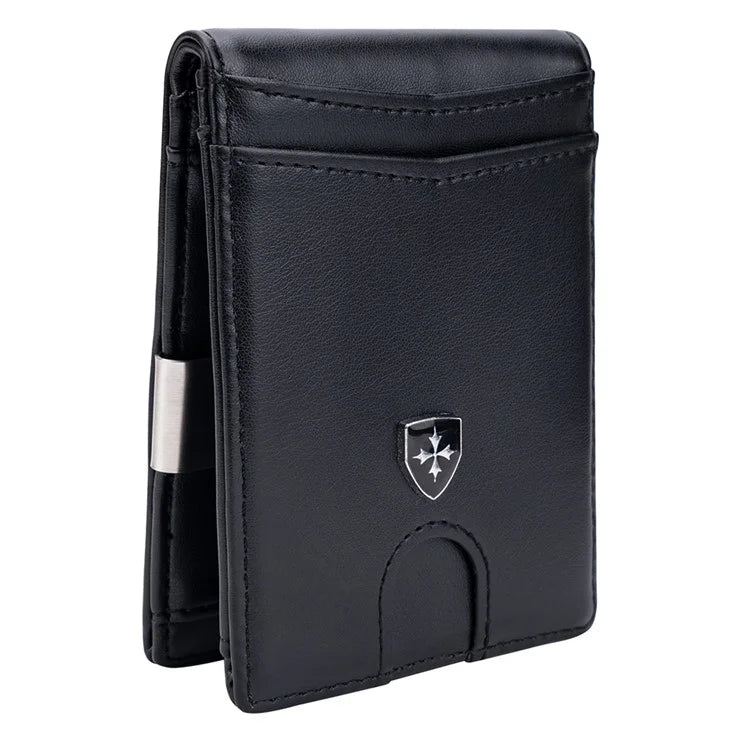 BAELLERRY K9313-K9314 Leather RFID Blocking Card Bag Card Storage Case Coin Purse