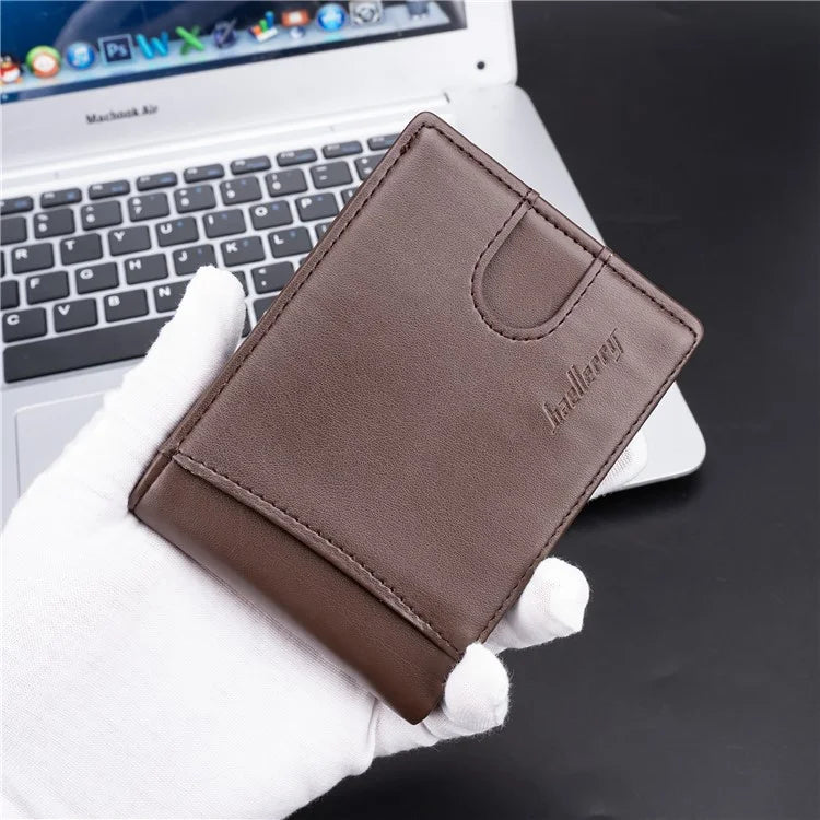 BAELLERRY K9311-K9312 RFID Blocking Bifold Leather Pocket Wallet RFID Blocking Card Bag Coin Purse