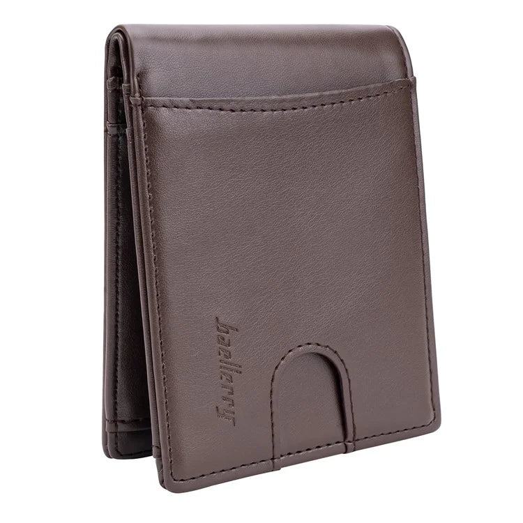 BAELLERRY K9311-K9312 RFID Blocking Bifold Leather Pocket Wallet RFID Blocking Card Bag Coin Purse
