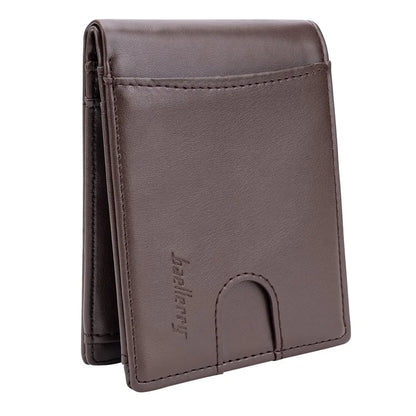 BAELLERRY K9311-K9312 RFID Blocking Bifold Leather Pocket Wallet RFID Blocking Card Bag Coin Purse