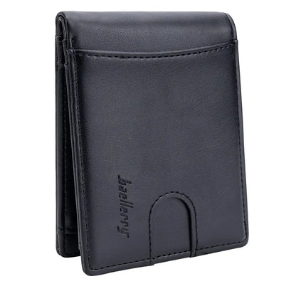 BAELLERRY K9311-K9312 RFID Blocking Bifold Leather Pocket Wallet RFID Blocking Card Bag Coin Purse
