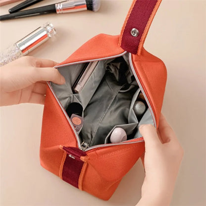 Canvas Waterproof Makeup Bag Wash Organizer Travel Portable Toiletries Storage Pouch