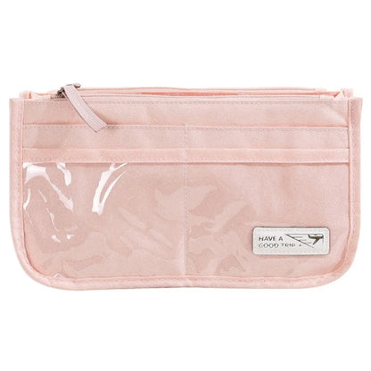 Handheld Makeup Bag Polyester Travel Wash Bag Pouch with Multiple Compartments