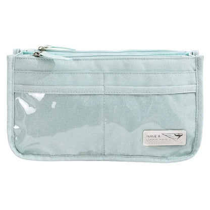 Handheld Makeup Bag Polyester Travel Wash Bag Pouch with Multiple Compartments