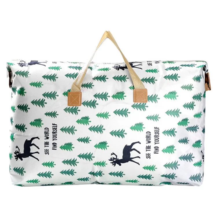 Clothes Quilt Storage Bag Waterproof Moisture-proof Luggage Tote Bag, Size M