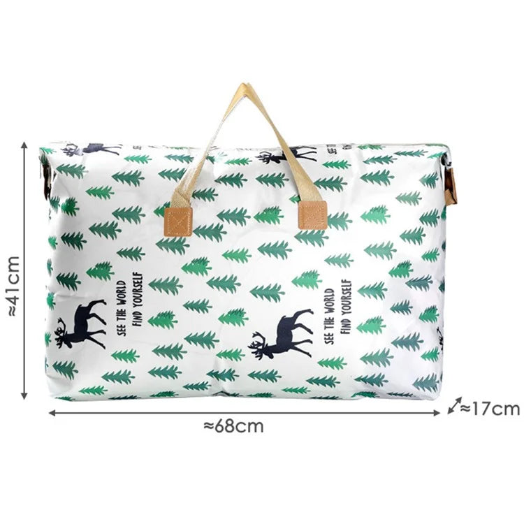 Clothes Quilt Storage Bag Waterproof Moisture-proof Luggage Tote Bag, Size M