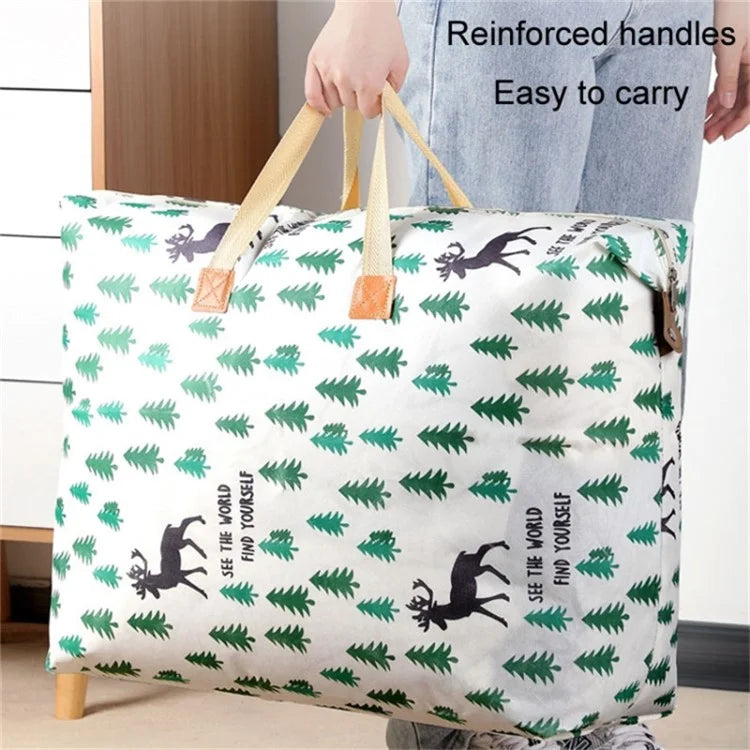 Clothes Quilt Storage Bag Waterproof Moisture-proof Luggage Tote Bag, Size M