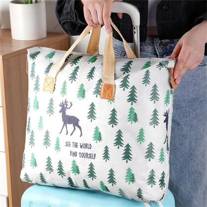 Clothes Quilt Storage Bag Waterproof Moisture-proof Luggage Tote Bag, Size M