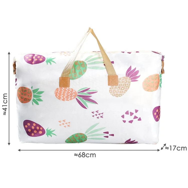 Clothes Quilt Storage Bag Waterproof Moisture-proof Luggage Tote Bag, Size M