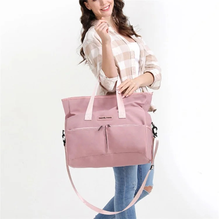 40L Expandable Travel Duffel Bag Polyester Shoulder Weekender Overnight Bag