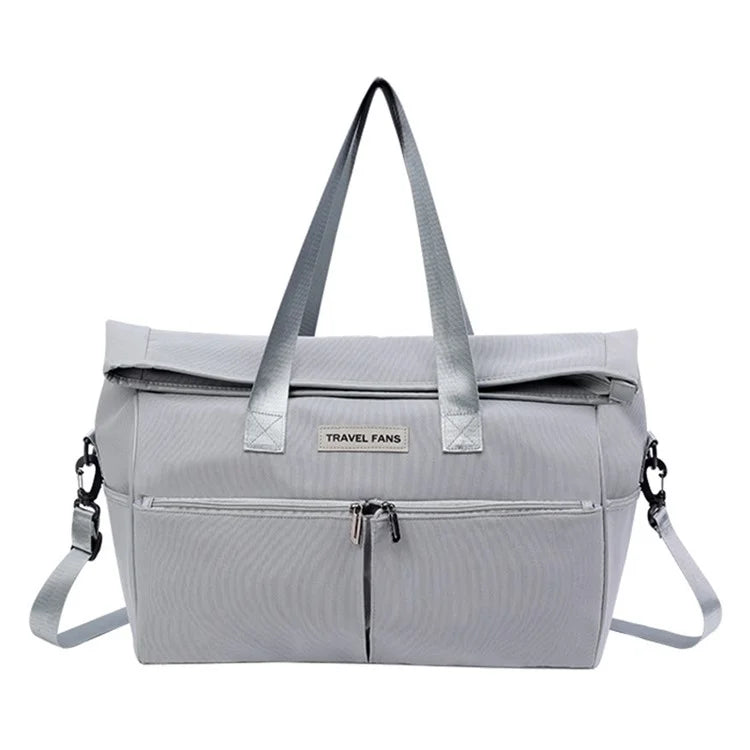 40L Expandable Travel Duffel Bag Polyester Shoulder Weekender Overnight Bag