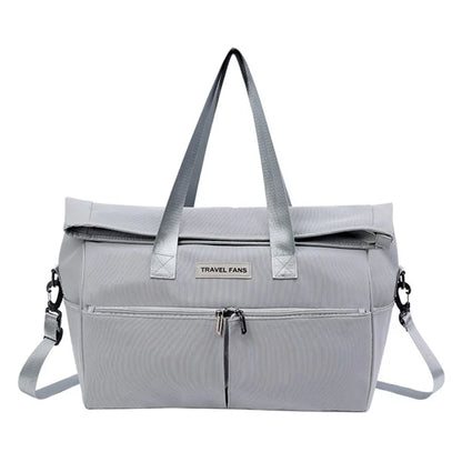 40L Expandable Travel Duffel Bag Polyester Shoulder Weekender Overnight Bag