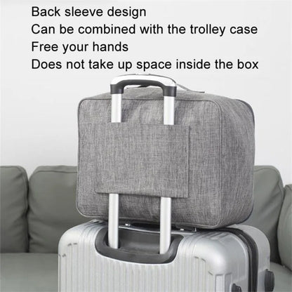 Short Trip Storage Bag Double Zipper Design Oxford Cloth Clothes Bag Fit Suitcase