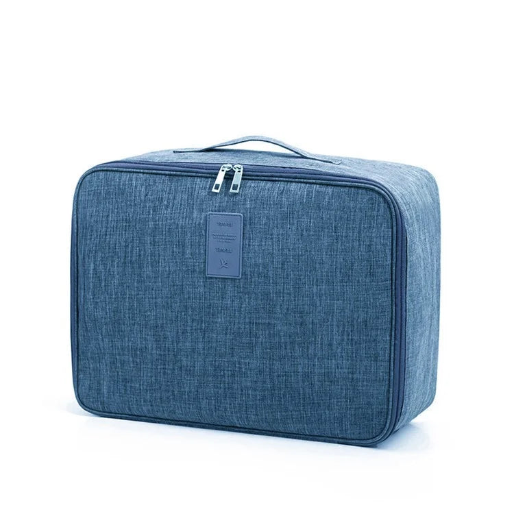 Short Trip Storage Bag Double Zipper Design Oxford Cloth Clothes Bag Fit Suitcase