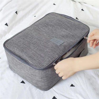Short Trip Storage Bag Double Zipper Design Oxford Cloth Clothes Bag Fit Suitcase