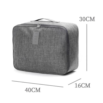 Short Trip Storage Bag Double Zipper Design Oxford Cloth Clothes Bag Fit Suitcase