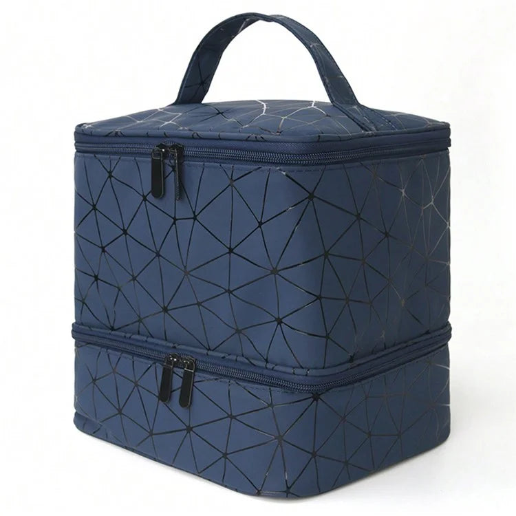 Nail Polish Storage Bag Double Layer Portable Manicure Tools Organizer Tote Bag