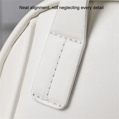 Handheld Shell Makeup Bag Large Capacity PU Leather+Polyester Travel Toiletries Storage Bag