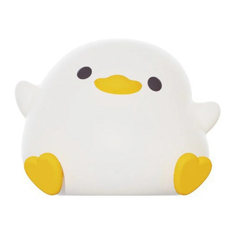 Cute Cartoon Duck Night Light Eye Protection Tap Dimmable Table Lamp with Timer