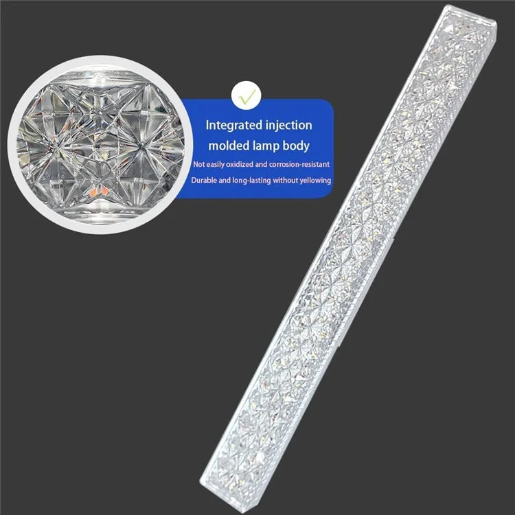 E27 24W LED Crystal Bar Light Energy Saving Bright Indoor Lamp, White Light 40cm