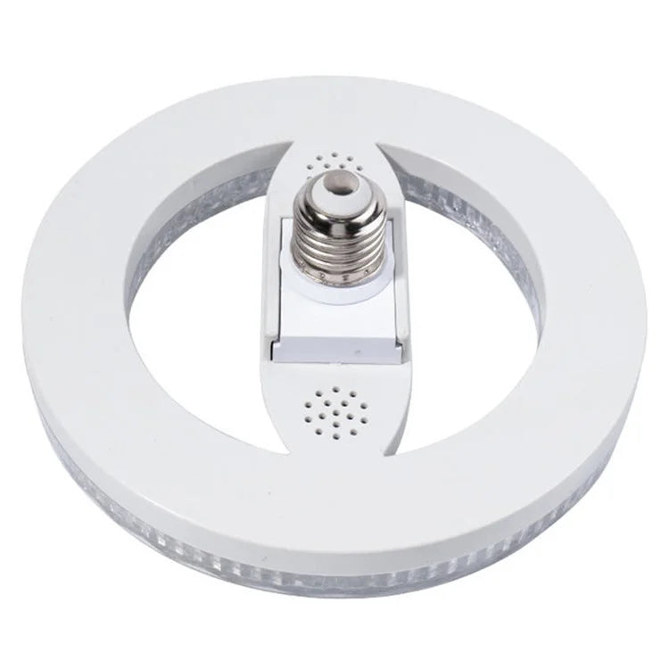 E27 18W Round LED Crystal Light Energy Saving Bedroom Dining Room Lamp, White Light 18cm