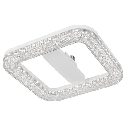 E27 24W Square LED Crystal Light Energy Saving Bedroom Dining Room Home Lamp, White Light 23cm