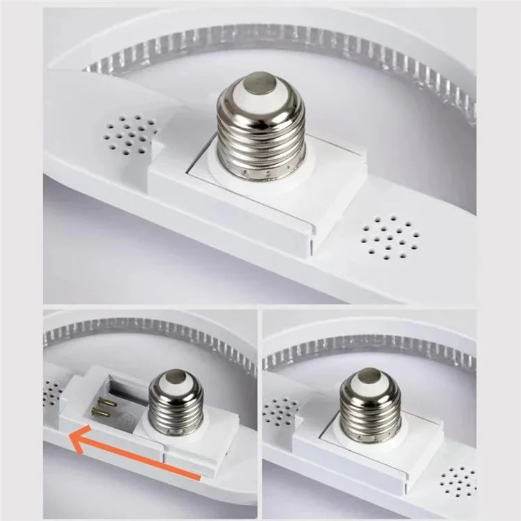 E27 24W Square LED Crystal Light Energy Saving Bedroom Dining Room Home Lamp, White Light 23cm