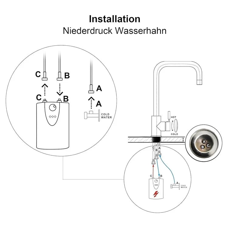 Spring Pull-Out Kitchen Stainless Steel Hot Cold Water Faucet Splash-Proof 2 Modes Sink Faucet with 2 Water Inlet Hoses - Electroplating Silver