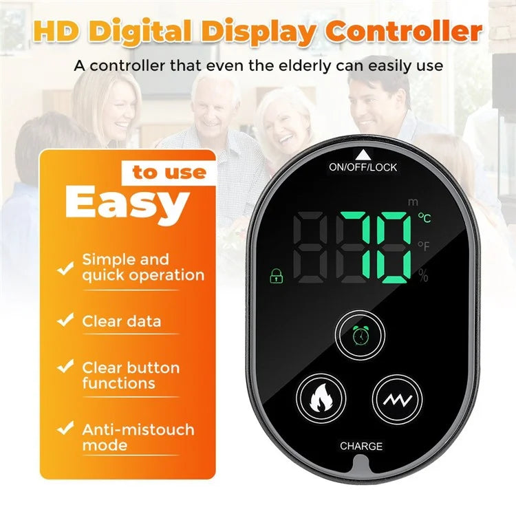 Intelligent 6 Gears Temperature Control Winter Electric Heating Knee Massager Warmer (CE Certified)