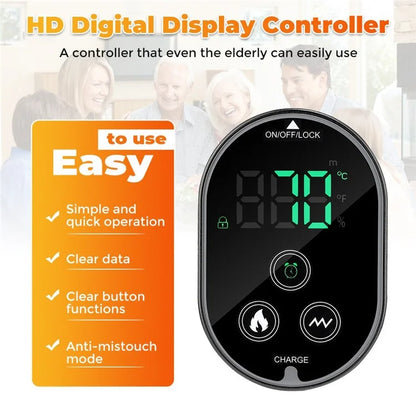 Intelligent 6 Gears Temperature Control Winter Electric Heating Knee Massager Warmer (CE Certified)