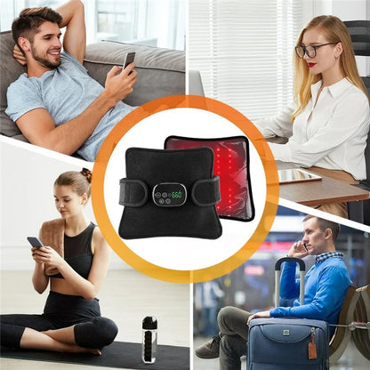 Red Light Therapy Waist Belt Heating Massage Neoprene Infrared Light Wrap for Pain Relief (CE Certified)