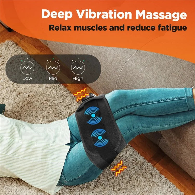 Red Light Heating Waist Belt 3 Gears Vibration Massage Therapy Wrap with Timer (CE Certified)