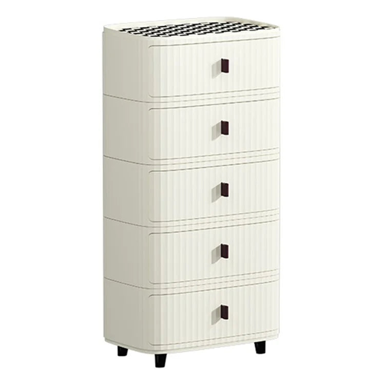 5 Layers PP + MDF Board Living Room Drawer Dresser Home Bedroom Storage Cabinet (52CM Wide), Size: L