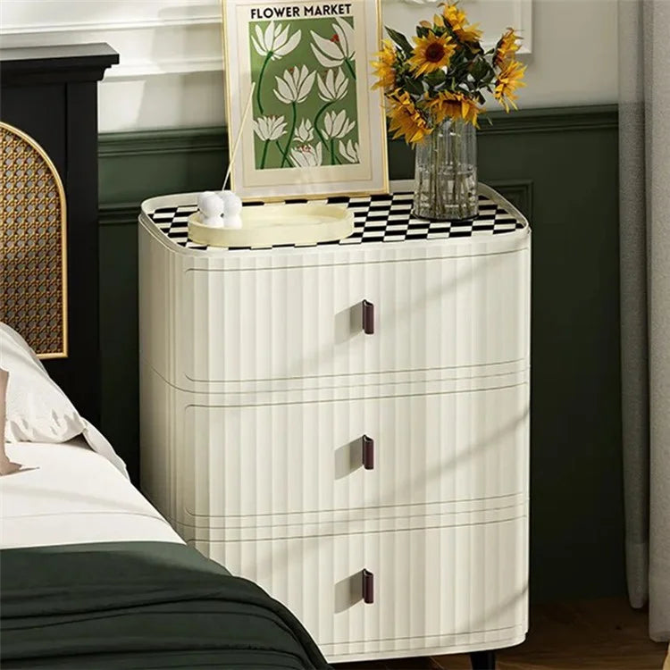 4 Layers PP + MDF Board Home Storage Cabinet Bedside Nightstand Living Room Drawer (30CM Wide), Size: S