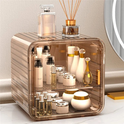 Dustproof Coffee Mug Cup Organizer Table Double Layer Storage Box, Size M