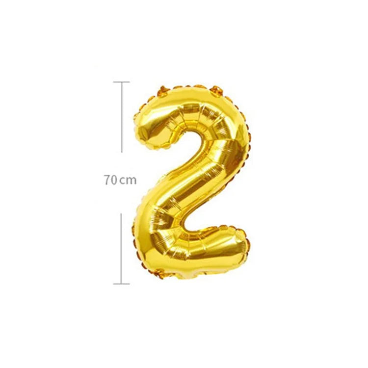 PJ-Q03 50Pcs 70cm Number 0-9 Aluminum Foil Balloon Birthday Party Festival Decor