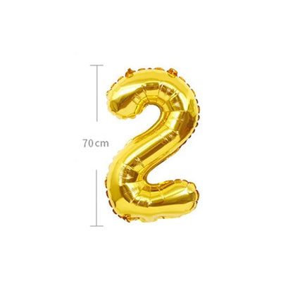 PJ-Q03 50Pcs 70cm Number 0-9 Aluminum Foil Balloon Birthday Party Festival Decor