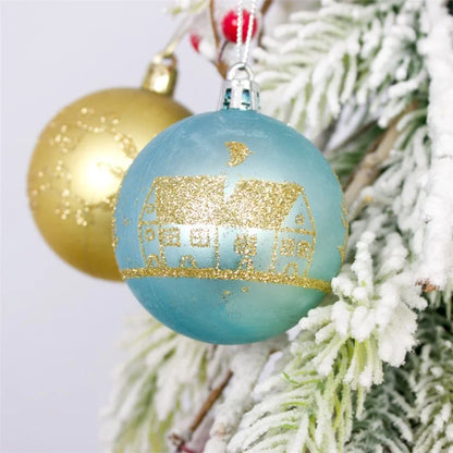 44Pcs / Box 3-6cm Electroplating Plastic Ball Christmas Tree Hanging Ornament Xmas Party Decoration