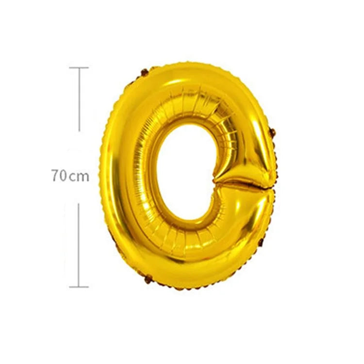 PJ-Q04 50Pcs 70cm Uppercase Letter Aluminum Foil Balloon Birthday Party Festival Decor