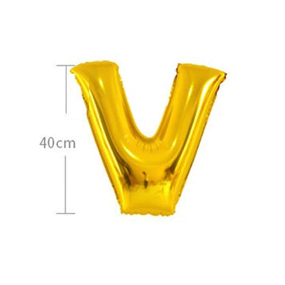 PJ-Q04 50Pcs 16-inch Uppercase Letter Aluminum Foil Balloon Inflatable Birthday Party Decorative Balloons