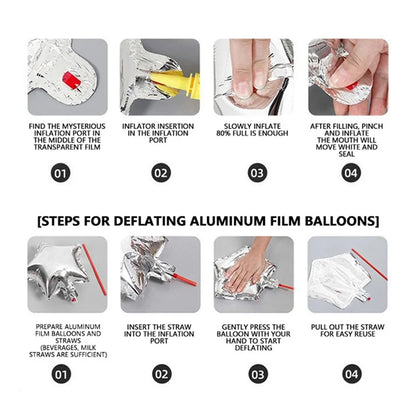 PJ-Q04 50Pcs 16-inch Uppercase Letter Aluminum Foil Balloon Inflatable Birthday Party Decorative Balloons