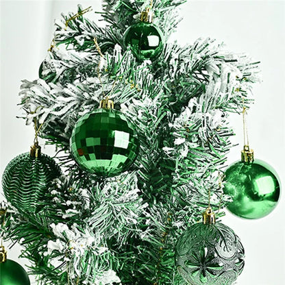 36Pcs 4 / 6 / 8cm Mixed Size Plastic Christmas Ball Ornaments Xmas Party Hanging Decoration