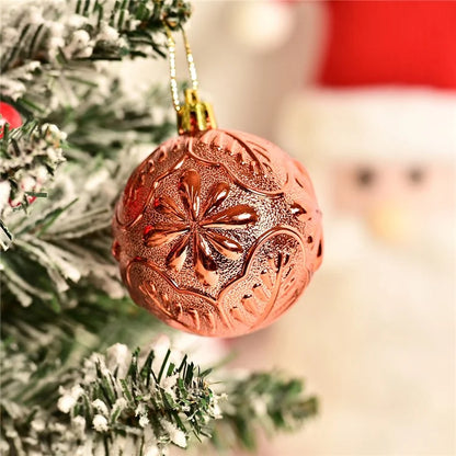 36Pcs 4 / 6 / 8cm Mixed Size Plastic Christmas Ball Ornaments Xmas Party Hanging Decoration