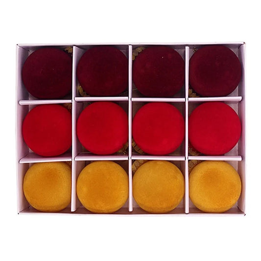 12Pcs / Set Flocking+PET Christmas Tree Ball Ornament Xmas Decorative Hanging Decoration